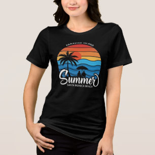 Paradijs Eiland Santa Monica Beach-35307 Tri-Blend Shirt
