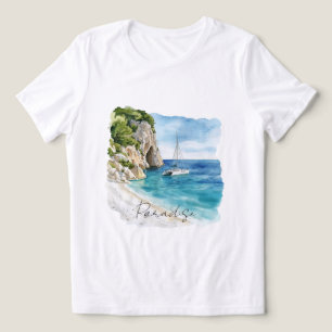 Paradijs Franse Rivièra Oceaan Tri-Blend Shirt