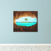 Paradijs in de Caraïben Canvas Afdruk (Insitu (Houten vloer))