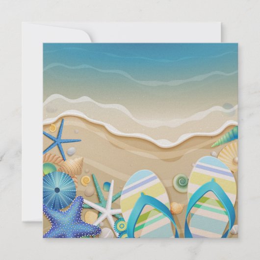 Paradijs Strand Uitnodiging (Voorkant)