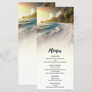 Paradijs Strand Zonsondergang Rustieke Kust Bruilo Menu