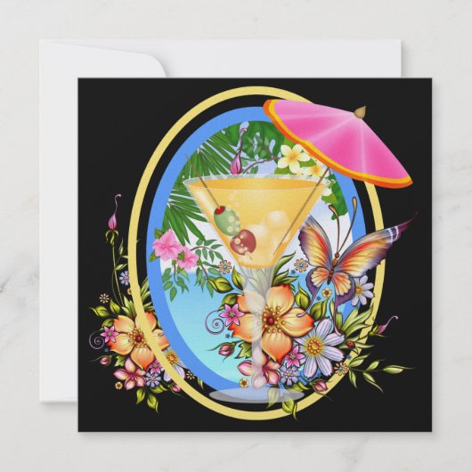 Paradijselijk strand kaart (Voorkant)