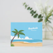 Paradijslandschap aan het strand briefkaart (Staand voorkant)
