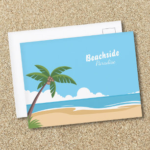 Paradijslandschap aan het strand briefkaart