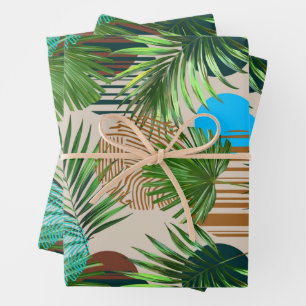 Paradijsplanten Hawaïaans patroon Inpakpapier Vel