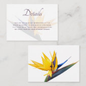 Paradijsvogel Huwelijksdetails Bijlagekaarten Informatiekaartje (Voorkant / Achterkant)