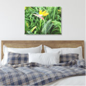 Paradijsvogel plant (Strelitzia) Canvas Afdruk (Insitu (Slaapkamer))