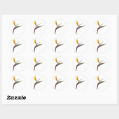Paradijsvogel (Strelitzia reginae) Ronde Sticker (Vel)