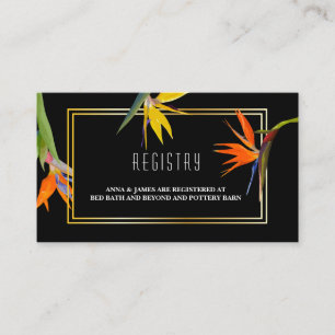 Paradijsvogels Floral Wedding Registry Kaarten