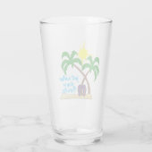 Paradis à la plage / Palmiers Tumbler en verre (Dos)