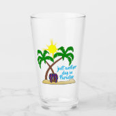 Paradis à la plage / Palmiers Tumbler en verre (Devant)