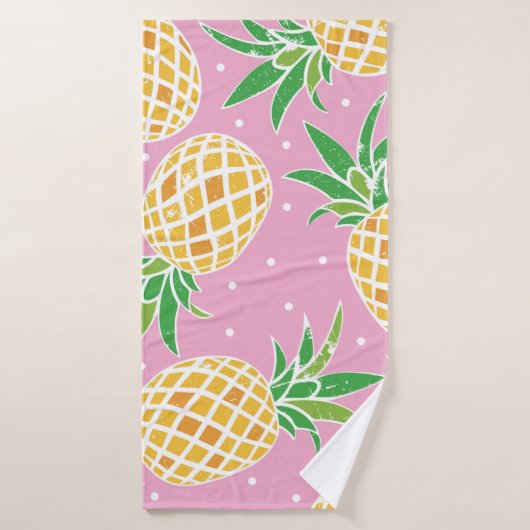 Paradis de l'ananas : Motif tropical (Serviette de bain)