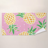 Paradis de l'ananas : Motif tropical (Serviette de bain)