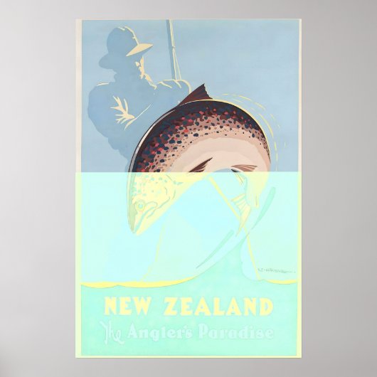 Paradis des pêcheurs de Nouvelle-Zélande Affiche d (Devant)