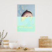 Paradis des pêcheurs de Nouvelle-Zélande Affiche d (Cuisine)