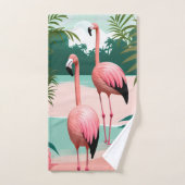 Paradis du Flamant rose tropical (Serviette à main)