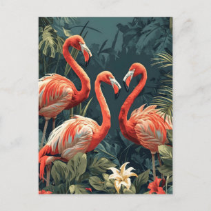 Paradis du Flamant rose tropical : carte postale V
