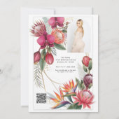 Paradis floral tropical Invitations de mariage or (Dos)