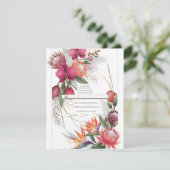 Paradis floral tropical Invitations d'or R.S.V.P. (Debout devant)