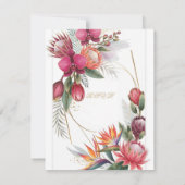 Paradis floral tropical Invitations d'or R.S.V.P. (Dos)