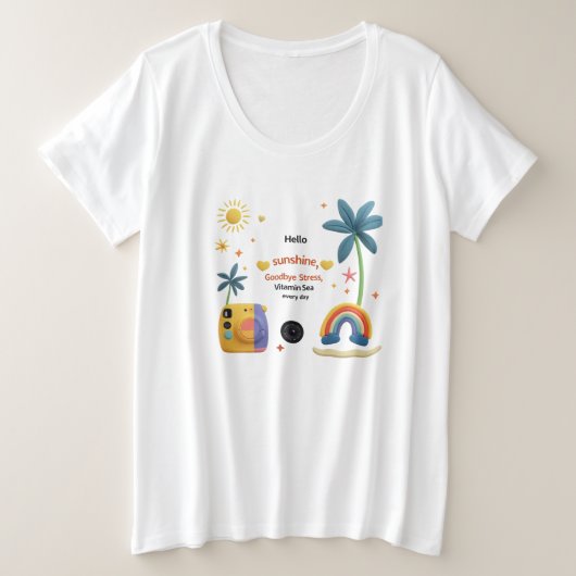 Paradis ludique" Femme Plus Size Tee (Design devant)