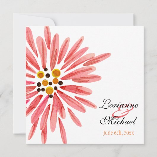 Paradis Moderne Fleur 1, Faire-part de mariage (Dos)