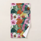 Paradis Rétro-Cotier en Fleurs (Serviette à main)