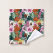 Paradis Rétro-Cotier en Fleurs (Gant de toilette)