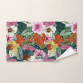 Paradis Rétro-Cotier en Fleurs (Serviette à main)