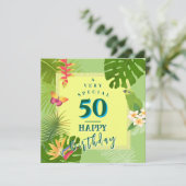 Paradis tropical Carte d'anniversaire annuelle ver (Debout devant)