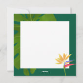 Paradis tropical Carte d'anniversaire annuelle ver (Dos)