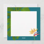 Paradis tropical Carte d'anniversaire Turquoise to (Dos)