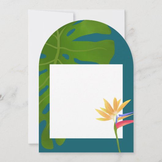 Paradis tropical Carte d'anniversaire Turquoise to (Dos)