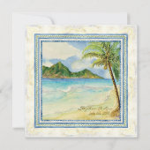 Paradis tropical de l'île - Faire-part de mariage (Dos)