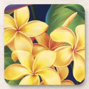 Paradis tropical Dessous de verre floraux hawaïen