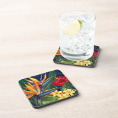 Paradis tropical Dessous de verre floraux hawaïens (Côté Droit)