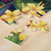 Paradis tropical Hawaï Puzzle floral avec étoffe (Côté)