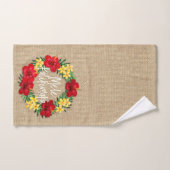 Paradis Tropical Hawaiian Holiday Wreath Burlap (Serviette à main)