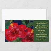 Paradis tropical Hibiscus Invitation et Carte phot (Devant / Derrière)