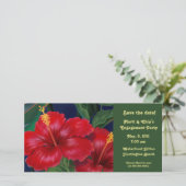 Paradis tropical Hibiscus Invitation et Carte phot (Debout devant)