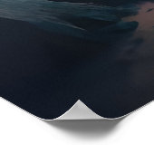 paradis tropical la nuit, avec palmiers Poster (Coin)