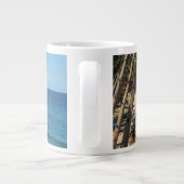Paradis tropical Monogramme Mer Géant Café Mug (Dos)