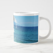 Paradis tropical Monogramme Mer Géant Café Mug (Droite)