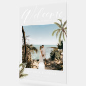Paradis tropical Palmiers Mariage Photo Bienvenue (Angle)