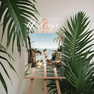 Paradis tropical Palmiers Mariage Photo Bienvenue