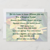 Paradis tropical Plumeria Luau Invitations (Dos)