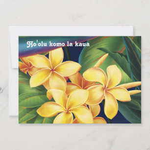 Paradis tropical Plumeria Luau Invitations