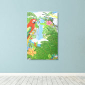 Paradis tropical sur toile avec options (Insitu (Plancher de Bois))
