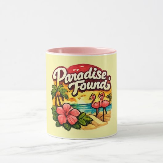 Paradis Trouvé Mug Flamingo Or (Centre)