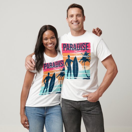 Paradische zonsondergang t-shirt (Unisex)